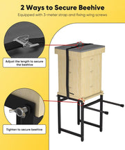 Adjustable Heavy-Duty Metal Beehive Stand (Fits 8 & 10 Frame Hive)
