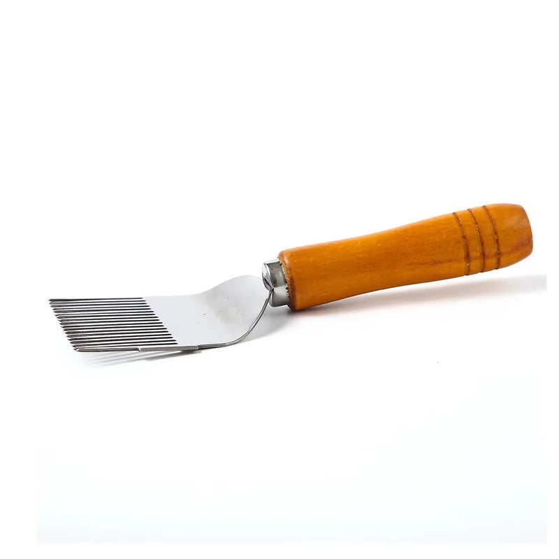 Uncapping Scratcher with a Wooden Handle