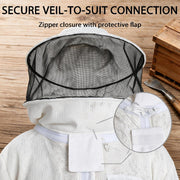 LONGADS 3-Layer Ultra Ventilated Full Body Beekeeper Suit for Men & Women with Gloves and Veil 2XL
